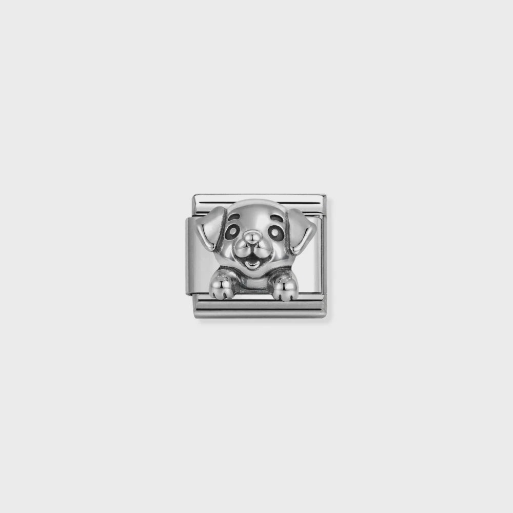 Composable Classic Oxidized Symbols In Steel And 925 Sterling Sterling Silver Dog
