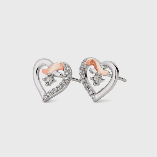Clogau Forever Yours Sterling Silver Kiss Stud Earrings with Zircon