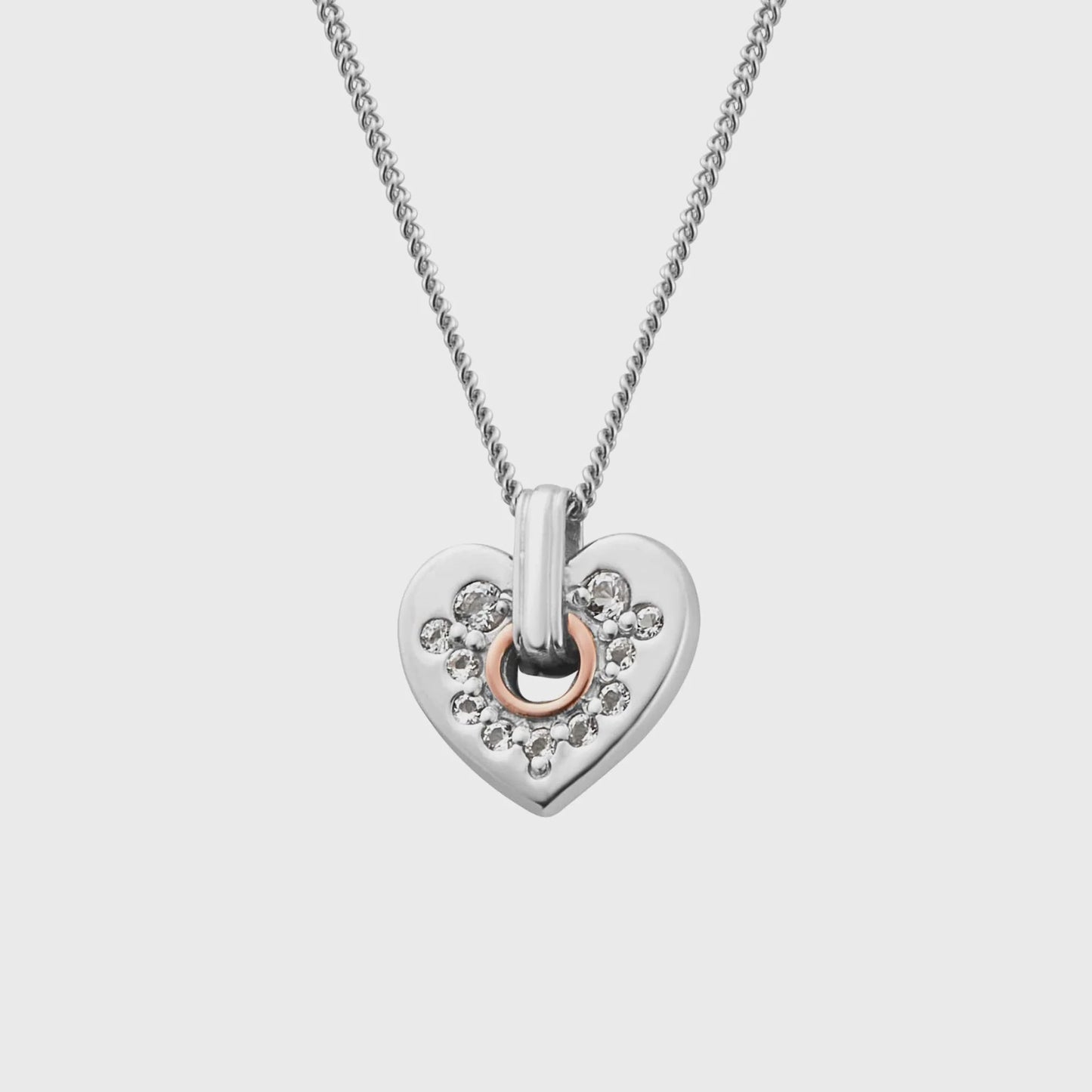 Cariad® Sparkle Silver Heart Pendant