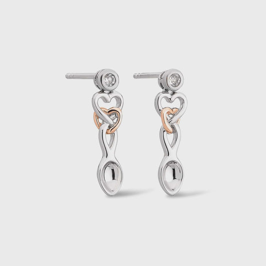 Lovespoons Silver Drop Earrings