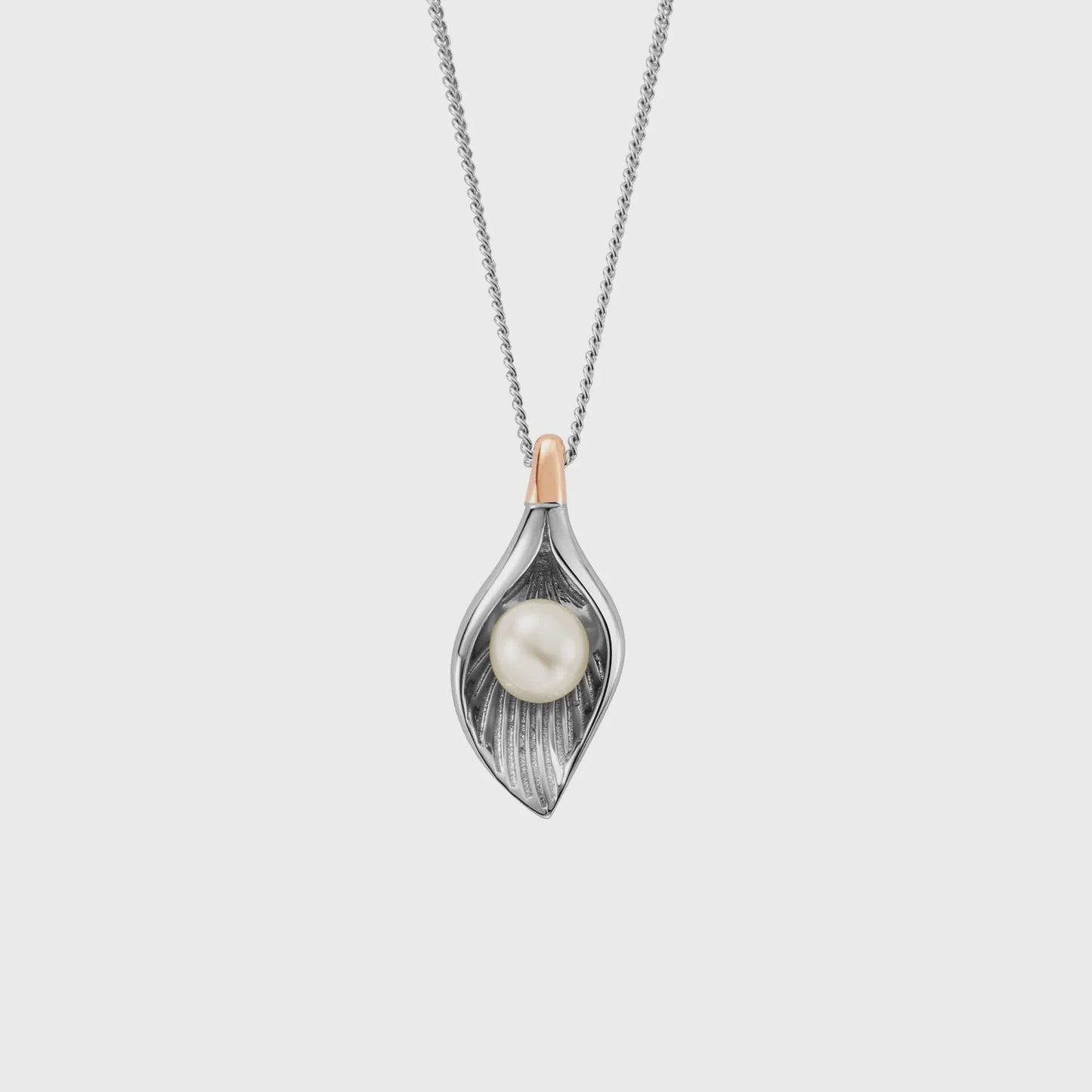 Clogau Beachcomber Shell Silver and Pearl Pendant