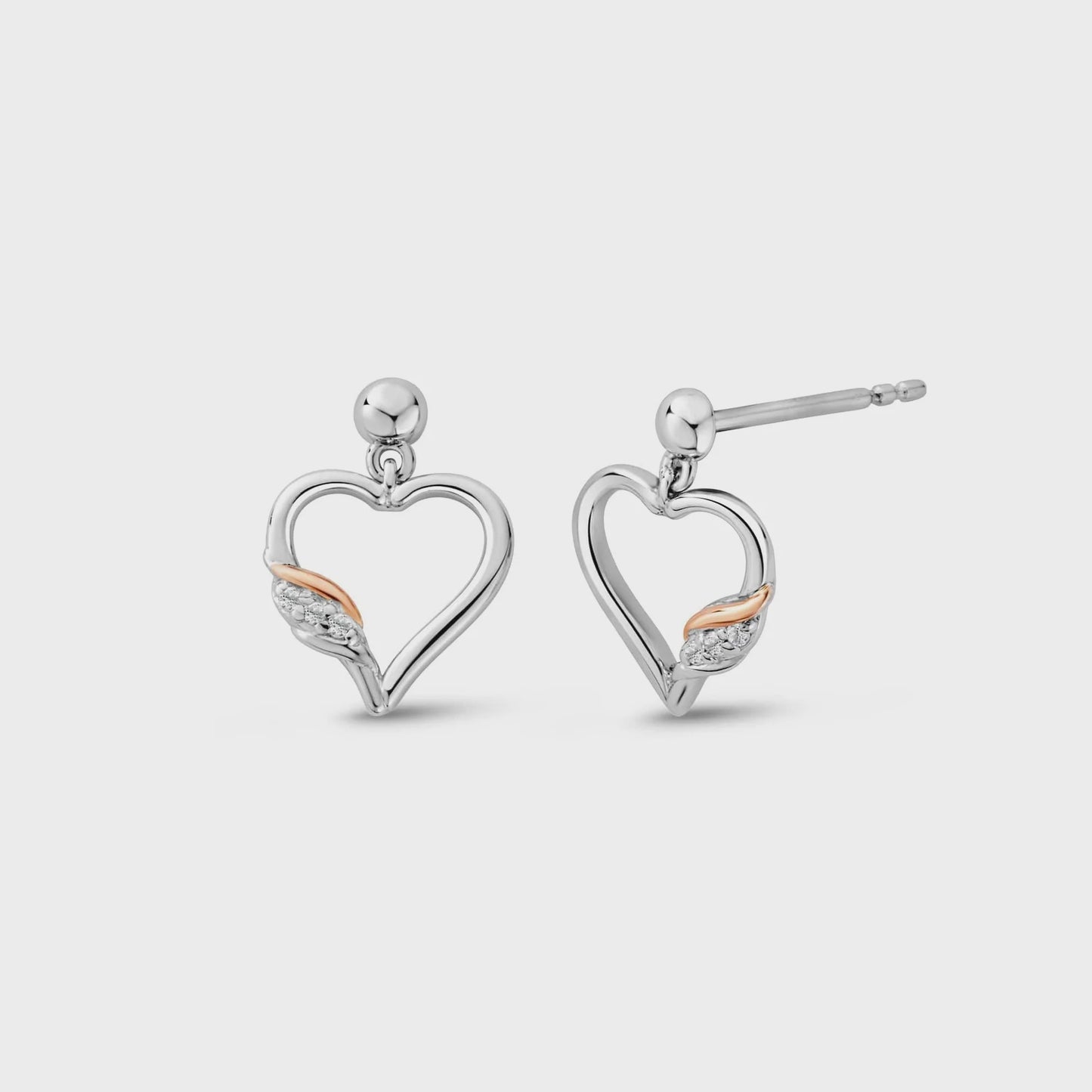 Past Present Future® Heart Silver Earrings