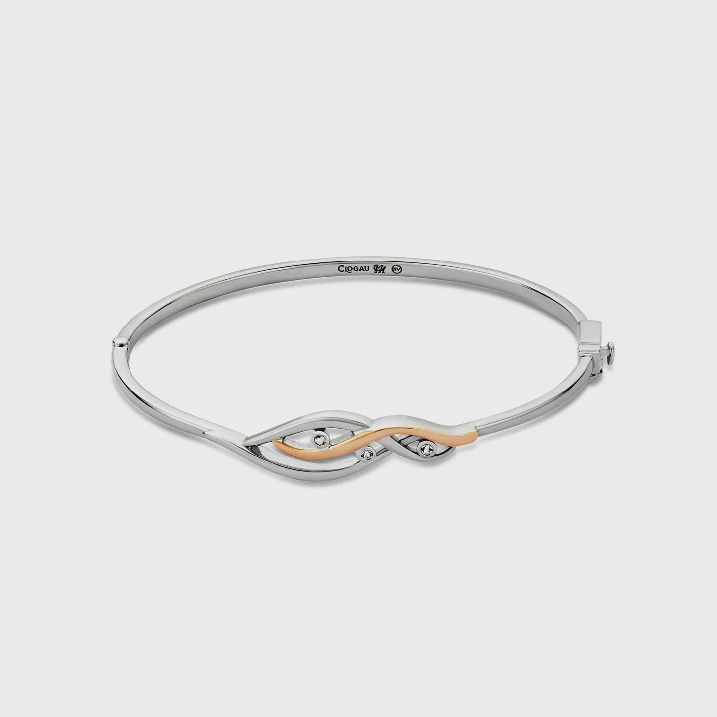 Clogau Nature's Wonder Sterling Silver Waterfall Bangle with Topaz