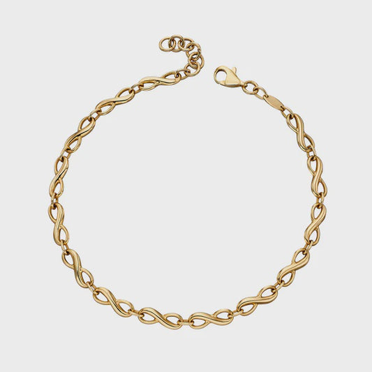 Infinity Tennis Bracelet in 9ct Gold