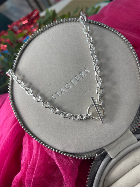 Silver 6mm Cable Chain with T-Bar