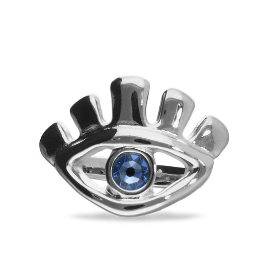 UNOde50 SER INTUITIVA Eye Ring with Blue Crystal