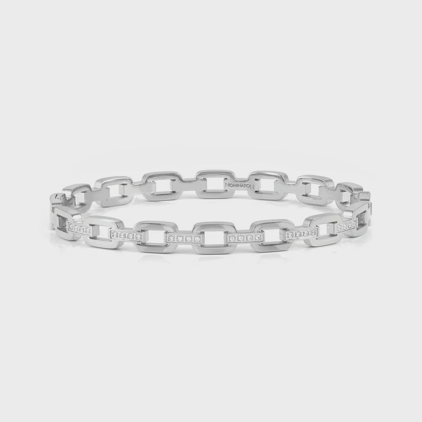 Pretty Bangles rigid chain bracelet with CZ SIZE SMALL