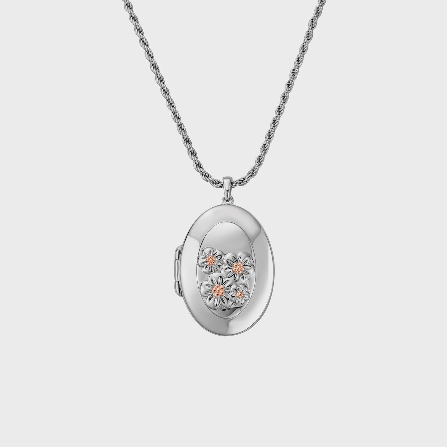 Nature's Wonder Sterling Silver Forget-Me-Not Locket