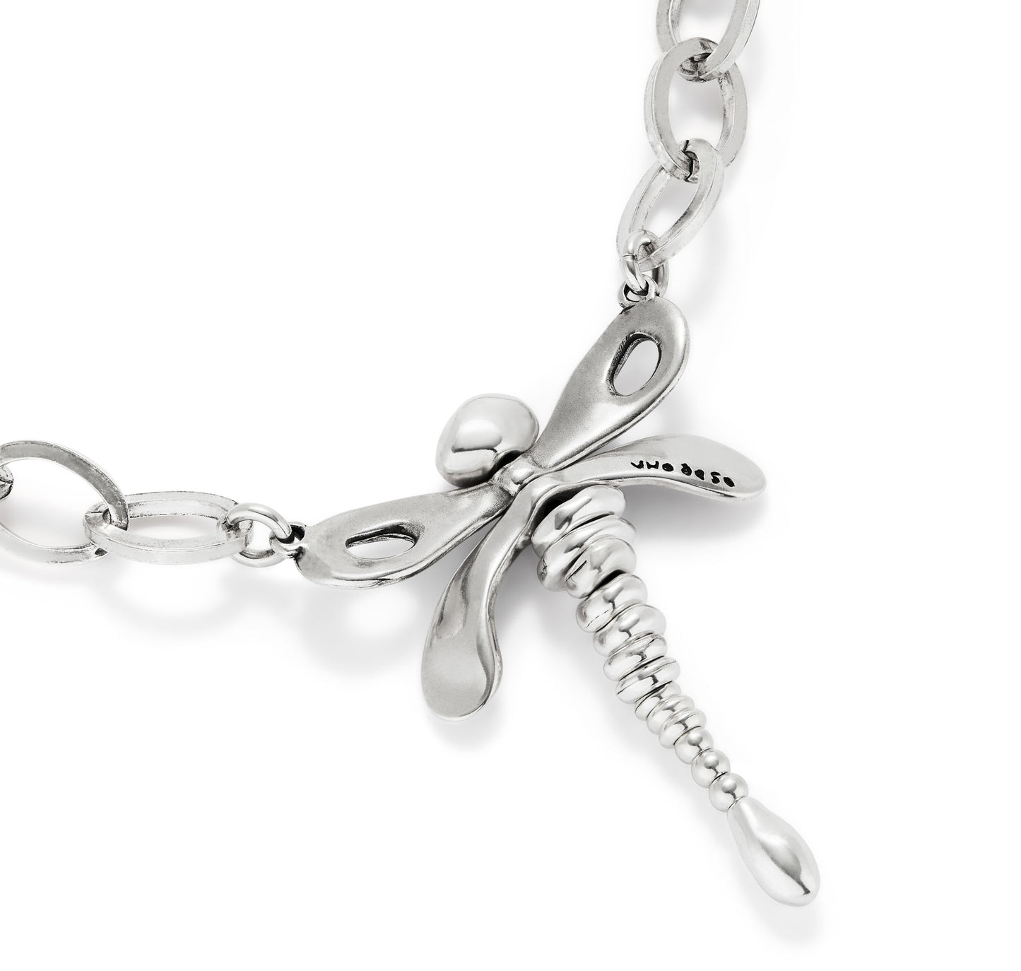 UNOde50 Chain Necklace with Central Dragonfly