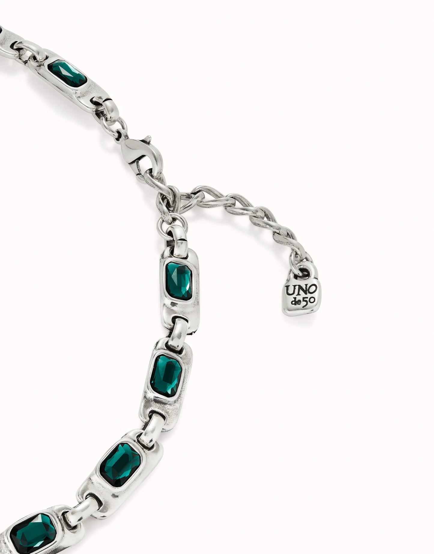 UNOde50 Necklace with Green Crystals