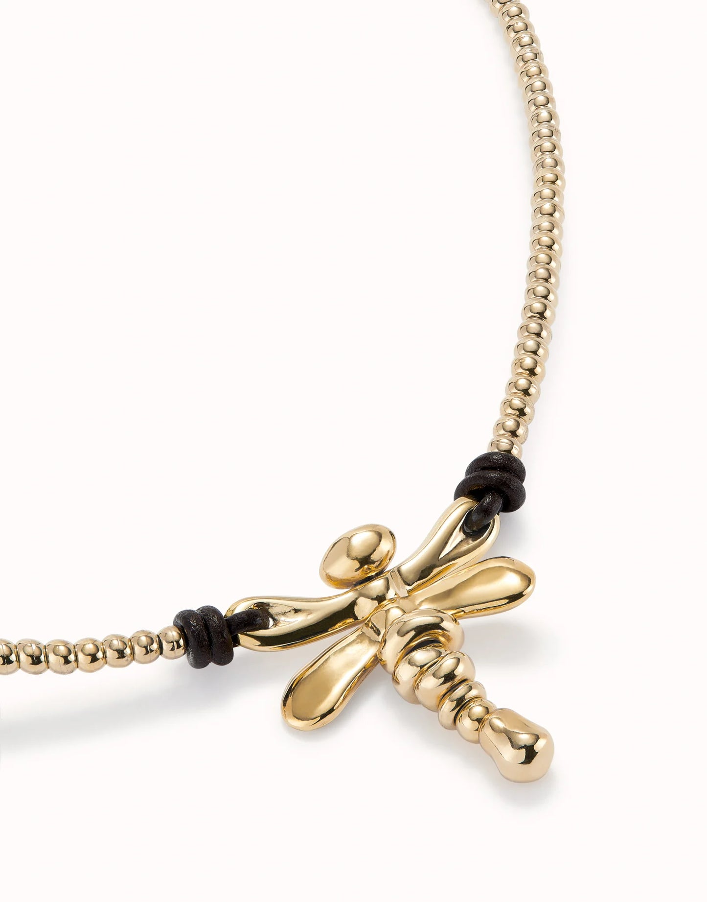 UNOde50 18ct Gold-Plated Necklace with Dragonfly