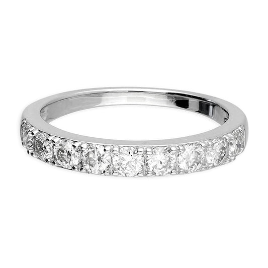 Sterling Silver Moissanite Eternity Ring