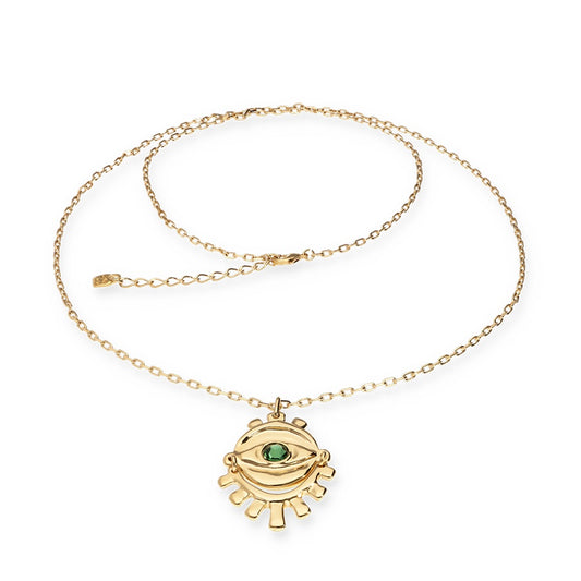 SER INTUITIVA GREEN CRYSTAL GOLD PLATED