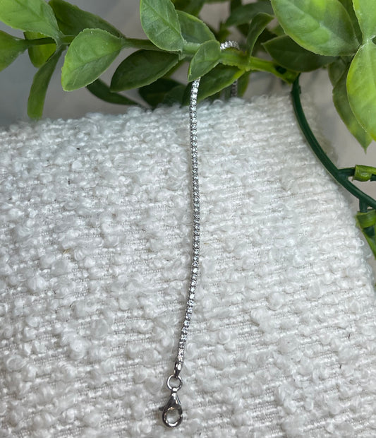 Children's small cubic zirconia thin tennis bracelet