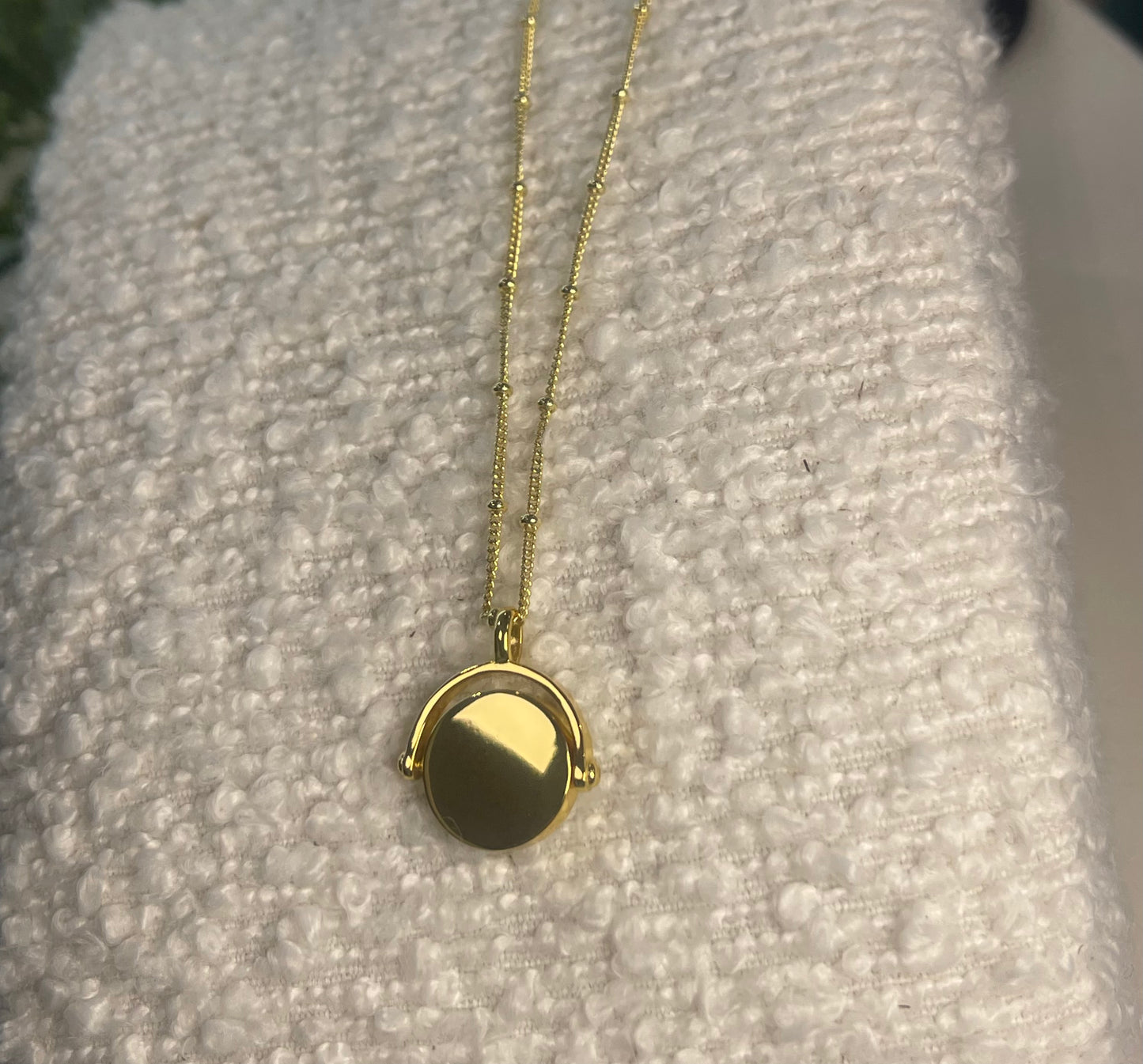 Malachite Gold Plated Spinner Necklace