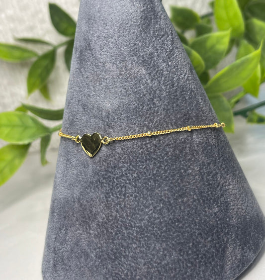 STERLING SILVER YELLOW GOLD PLATED CURB AND BALL BRACELET ADJUSTABLE 18CM/7" - 19CM/7.5"