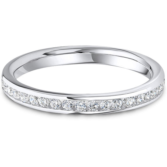 0.25ct Diamond Platinum 950 Wedding ring SIZE L
