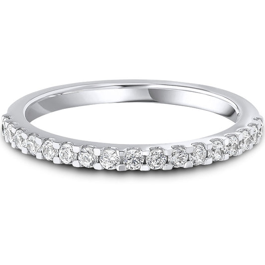 Round Brilliant Wedding band 0.33ct 18ct White Gold