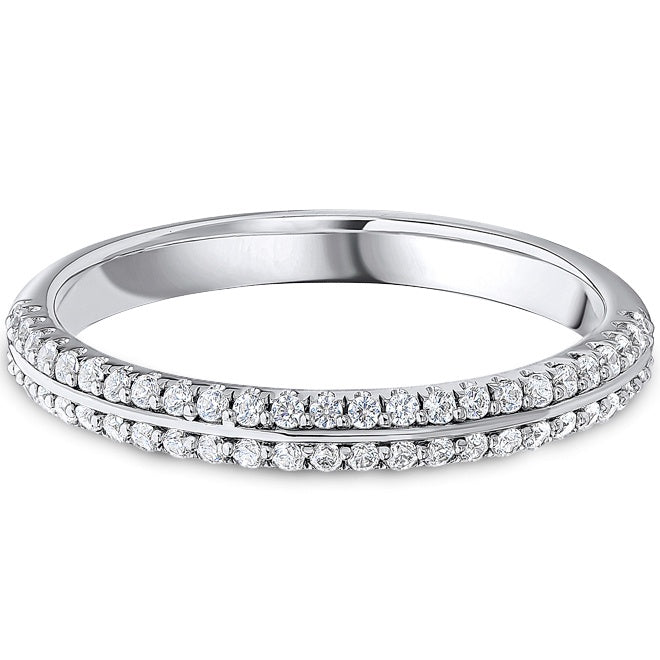 Diamond 0.15ct Platinum 950 wedding band SIZE M
