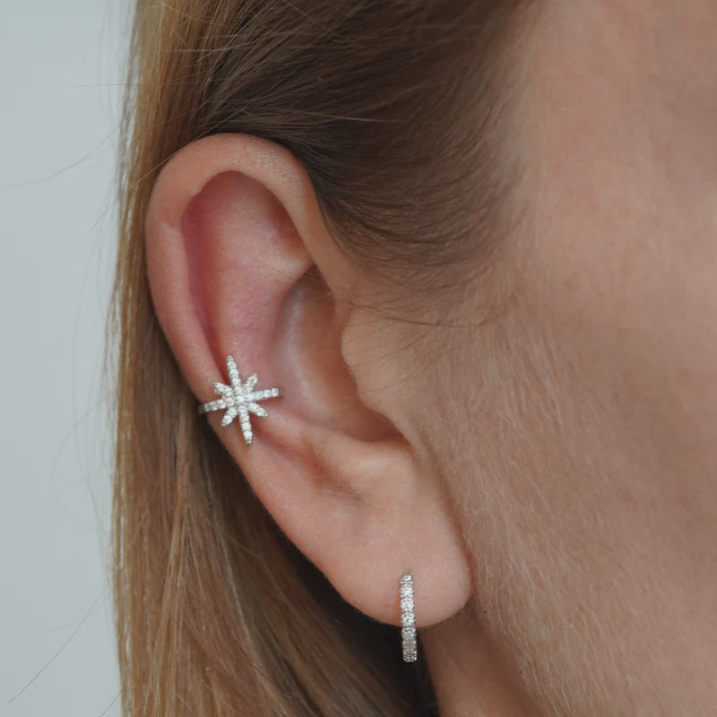 Crystal Huggie Hoop Earrings