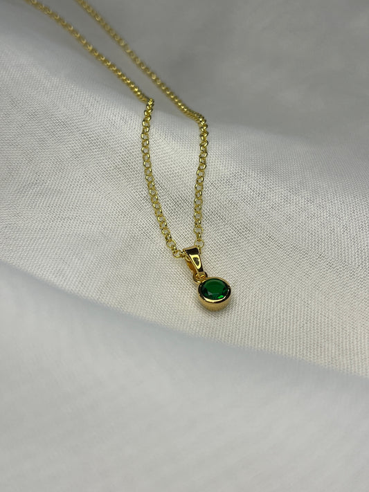 Gold Plated May Birthstone Necklace