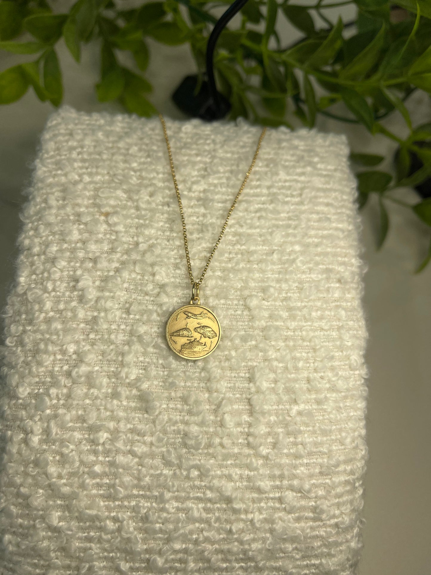 9ct Gold St Christopher Travel Reversible Necklace