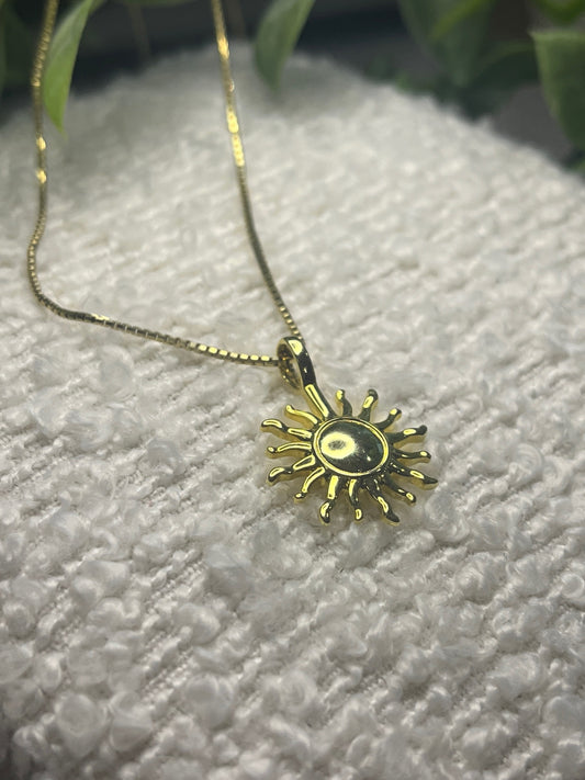 Gold Plated Sun Necklace with adjustable chain