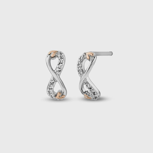 Tree of Life® Sterling Silver Infinity Stud Earrings with Topaz