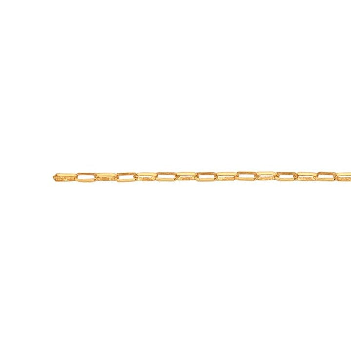 Yellow Gold-Filled 1.3mm Elongated Oval Rolo Chain. 27cm