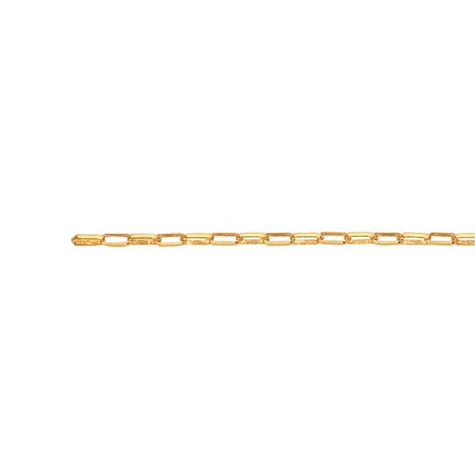 Yellow Gold-Filled 1.3mm Elongated Oval Rolo Chain. 27cm