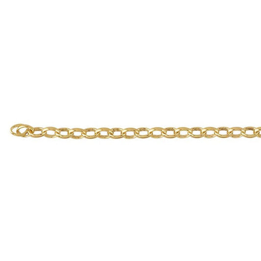 Yellow Gold-Filled 2.4mm Oval Rolo Chain 27cm for Anklet