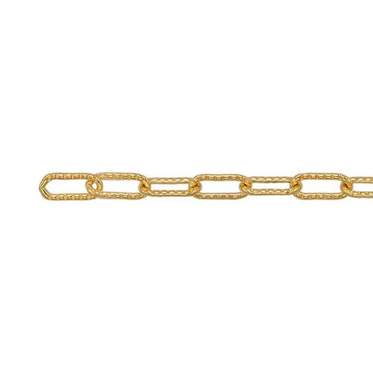 Yellow Gold-Filled 2.5mm Patterned Cable Chain. 21cm for Welding Bracelet