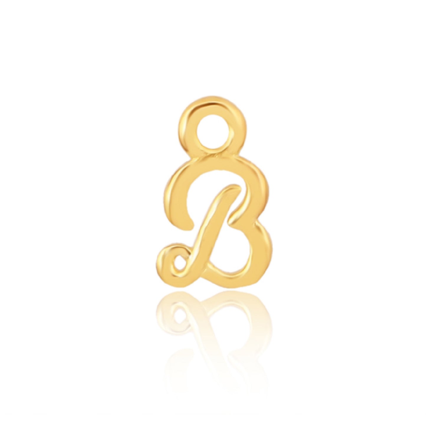 Initial Alphabet Charm, B, 14ct Gold Vermeil