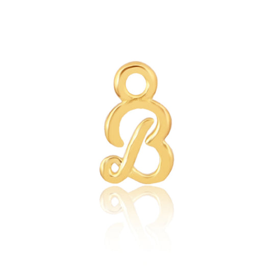Initial Alphabet Charm, B, 14ct Gold Vermeil