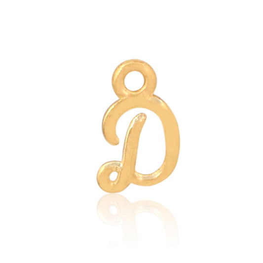 Initial Alphabet Charm, D, 14ct Gold Vermeil