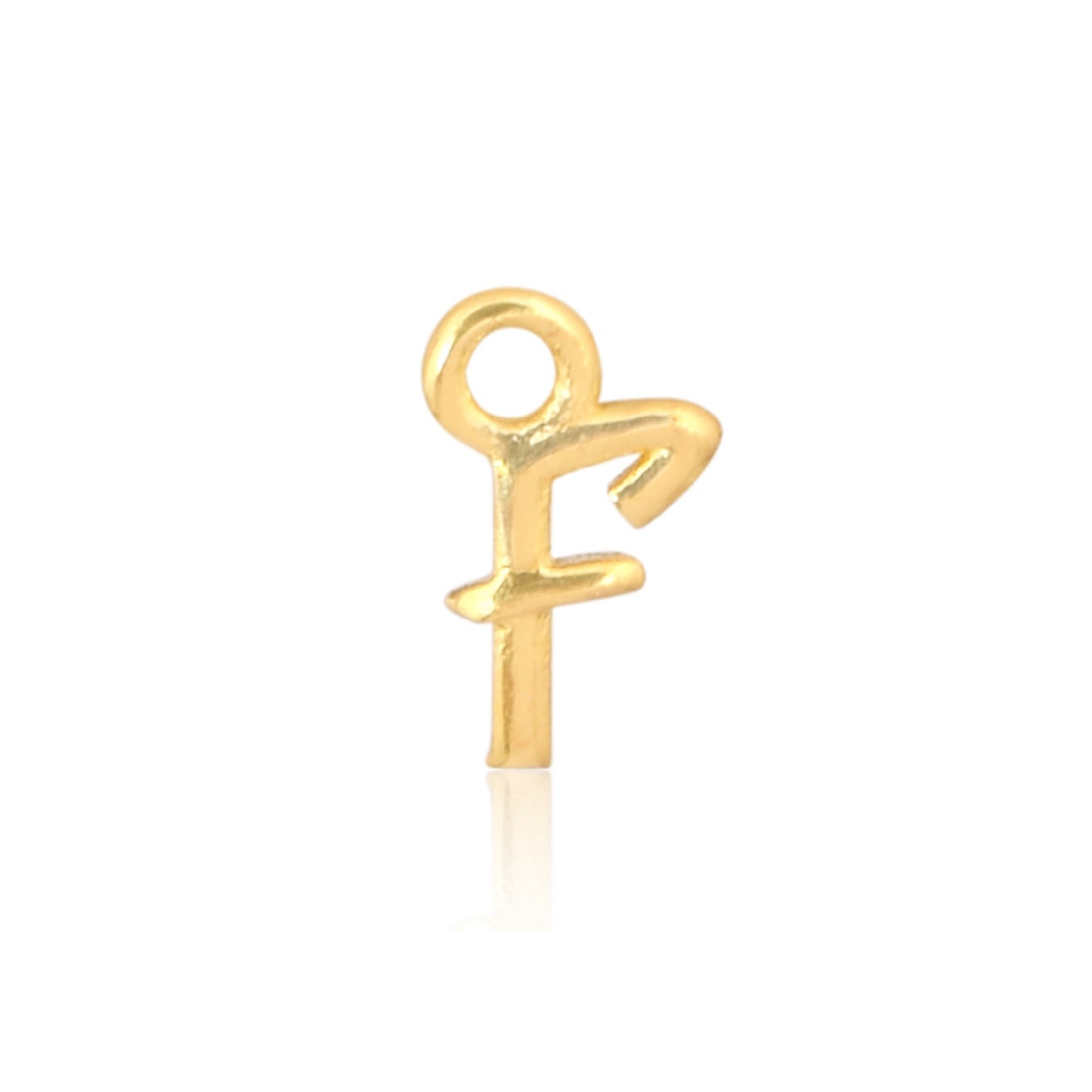 Initial Alphabet Charm, F, 14ct Gold Vermeil