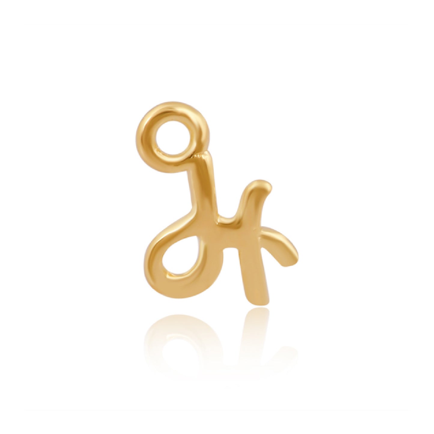 Initial Alphabet Charm, H, 14ct Gold Vermeil
