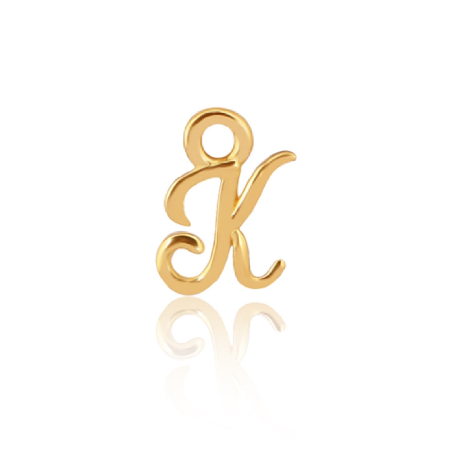 Initial Alphabet Charm, K, 14ct Gold Vermeil
