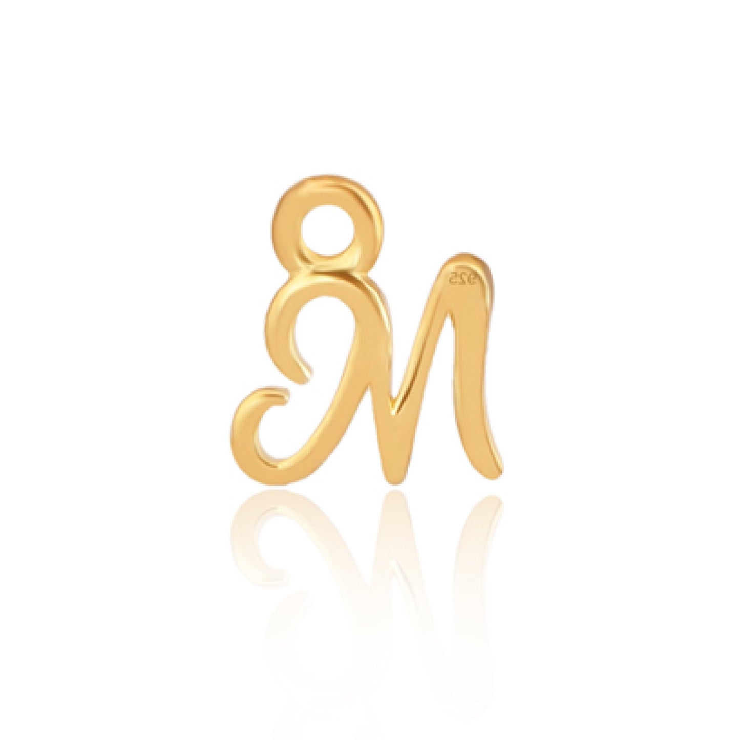 Initial Alphabet Charm, M, 14ct Gold Vermeil