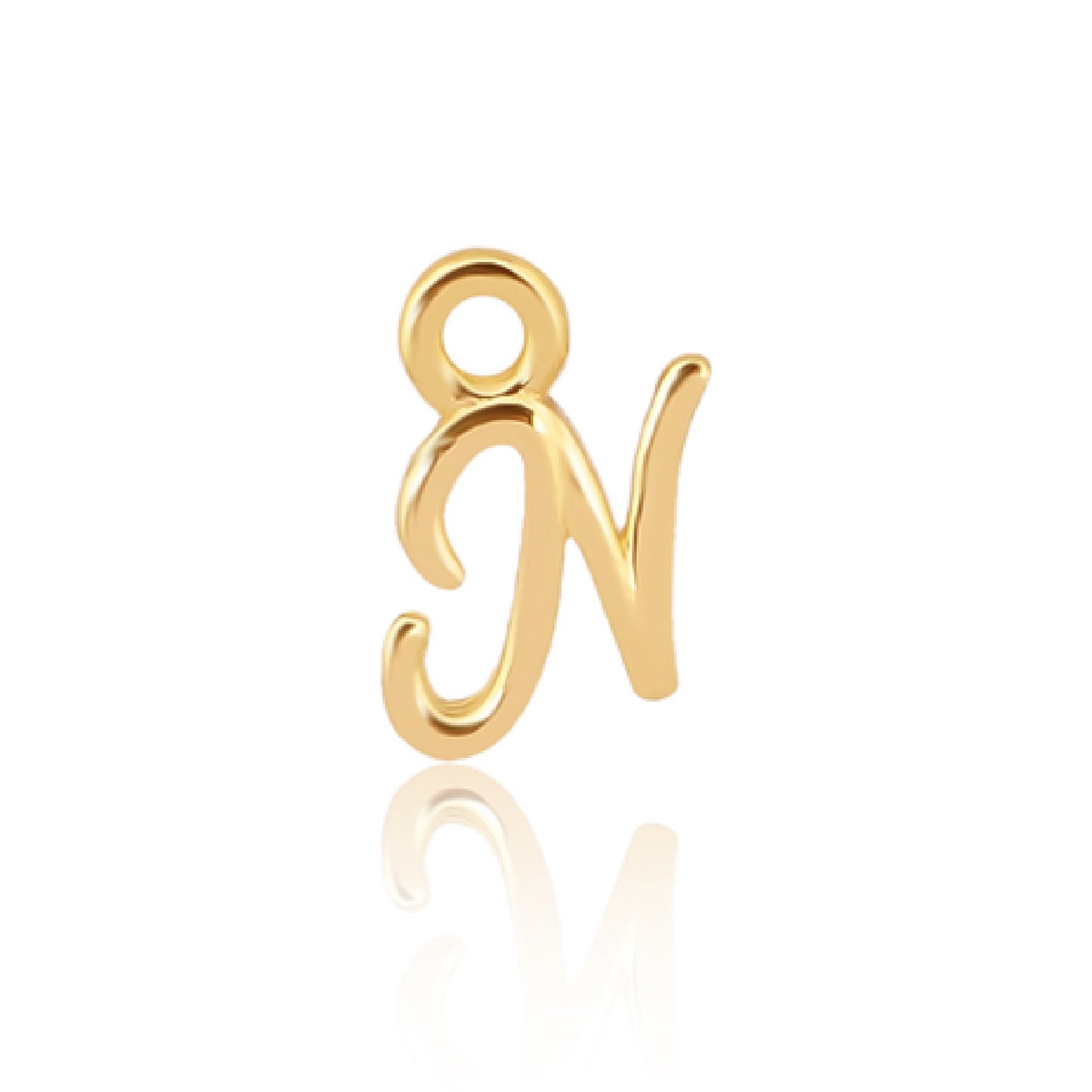 Initial Alphabet Charm, N, 14ct Gold Vermeil