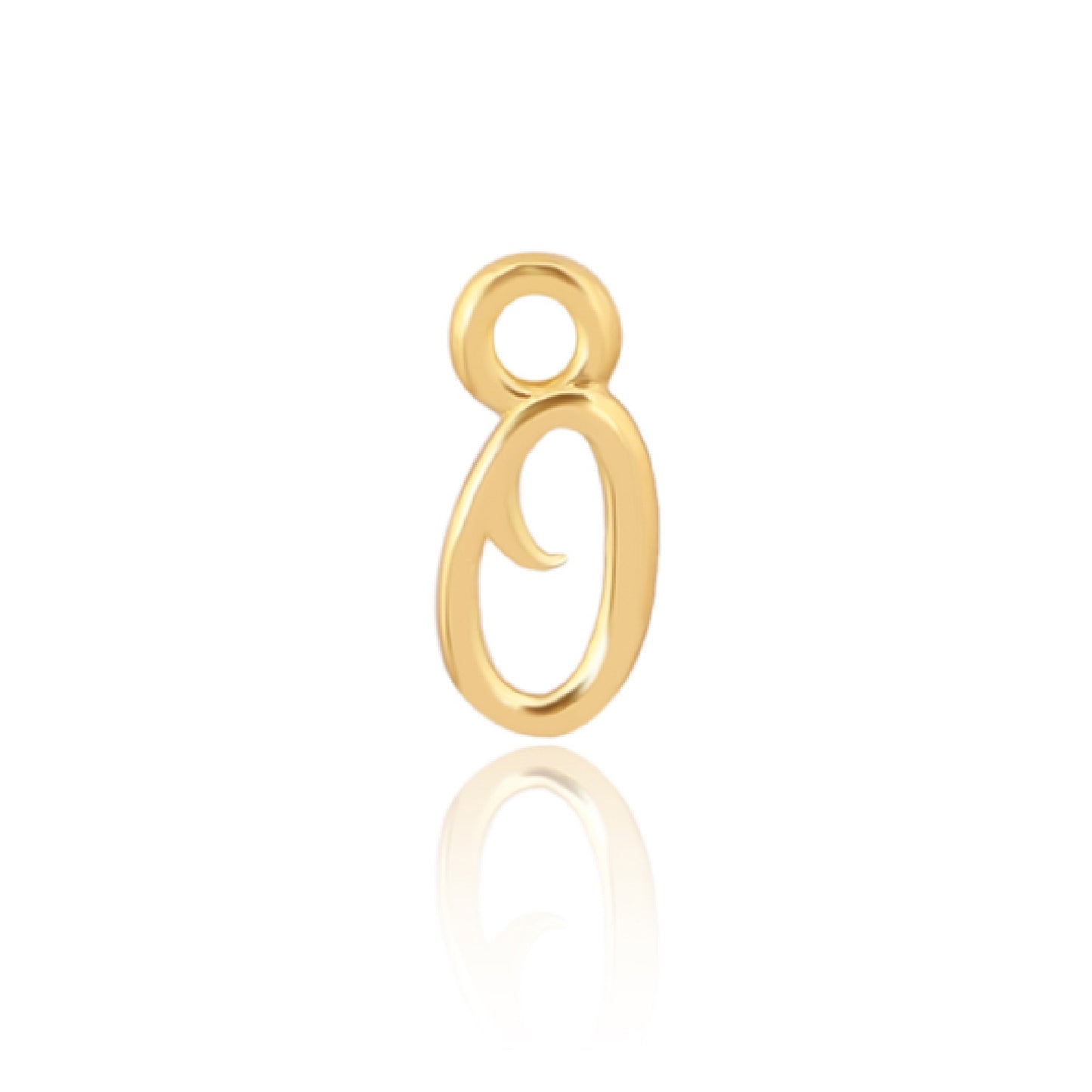 Initial Alphabet Charm, O, 14ct Gold Vermeil