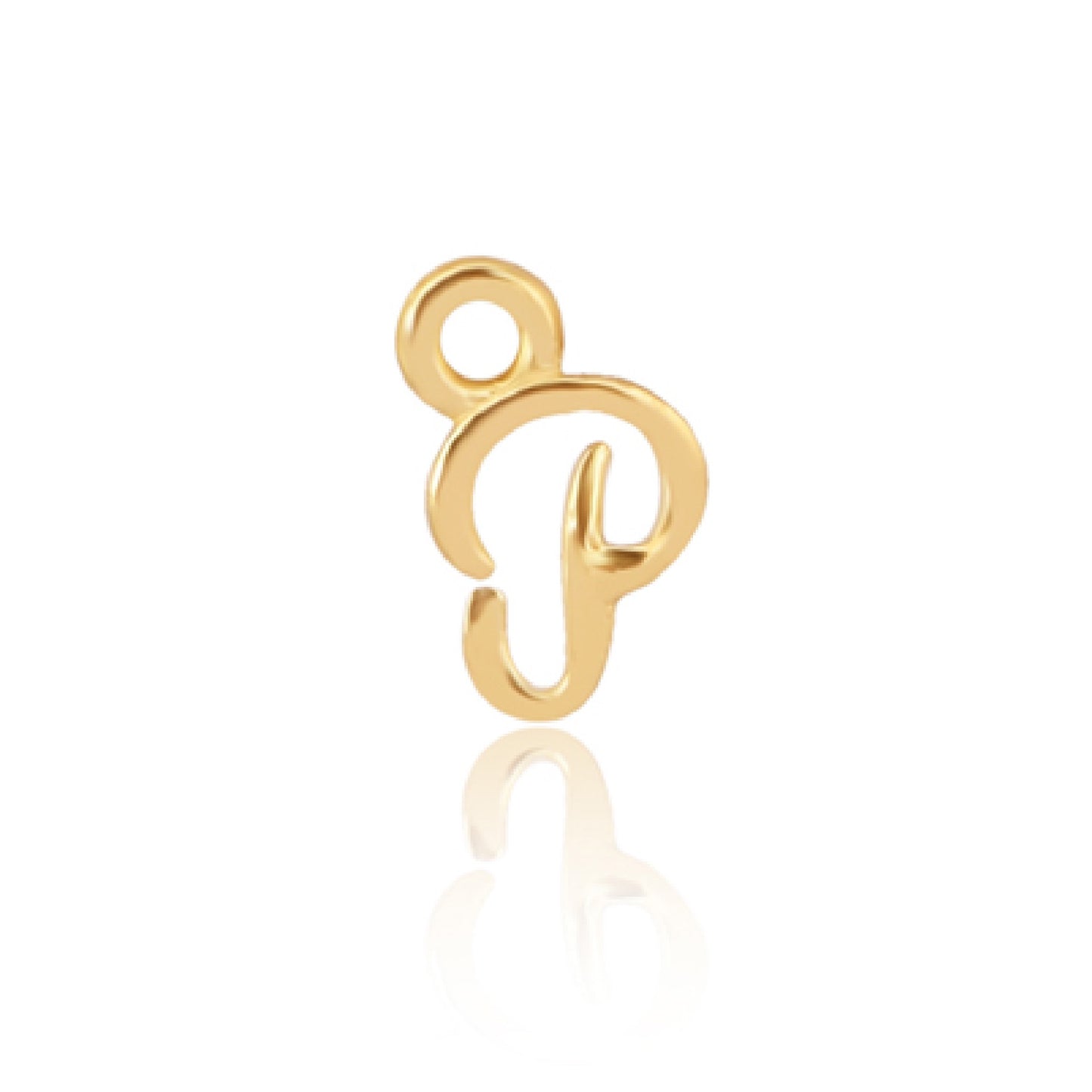 Initial Alphabet Charm, P, 14ct Gold Vermeil