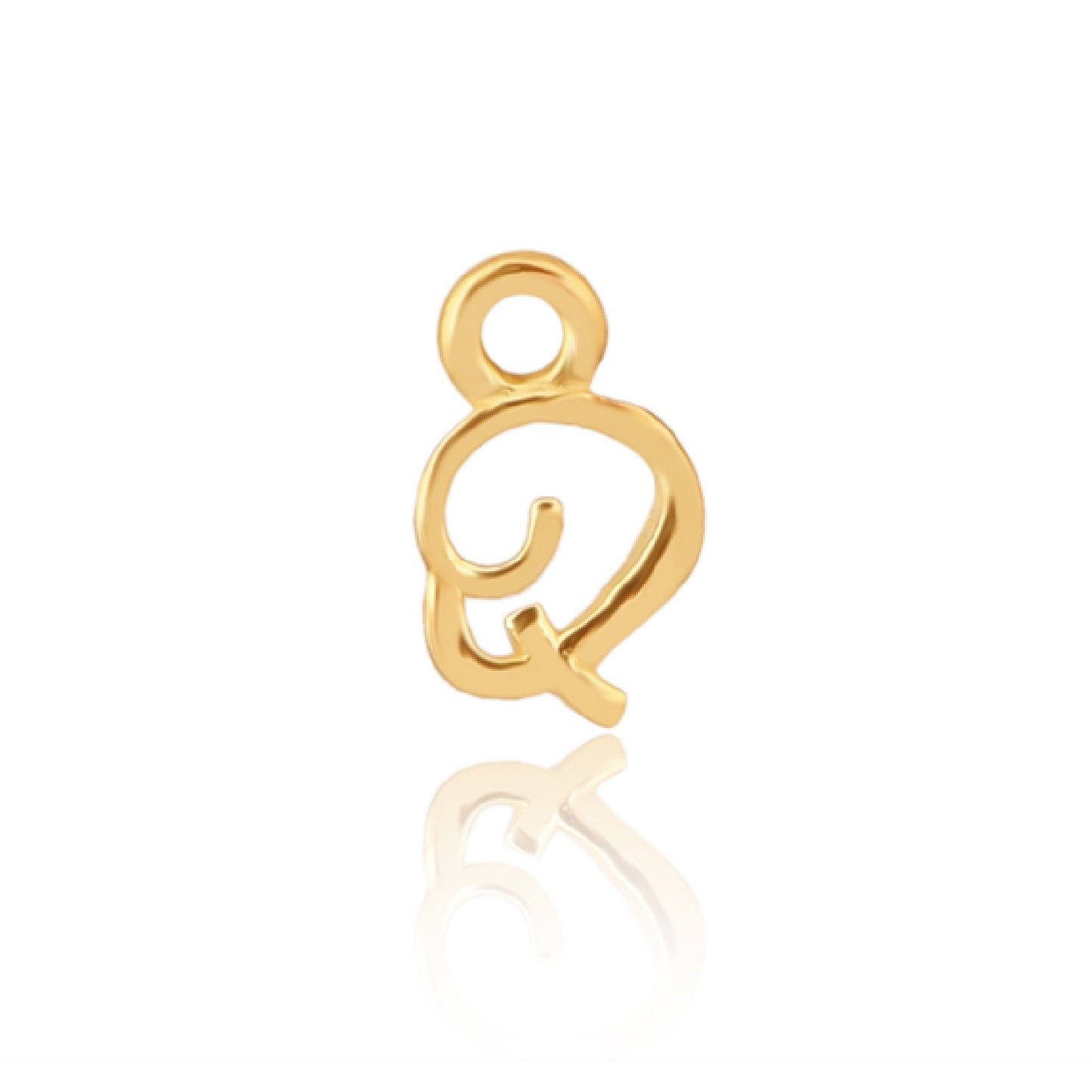Initial Alphabet Charm, Q, 14ct Gold Vermeil