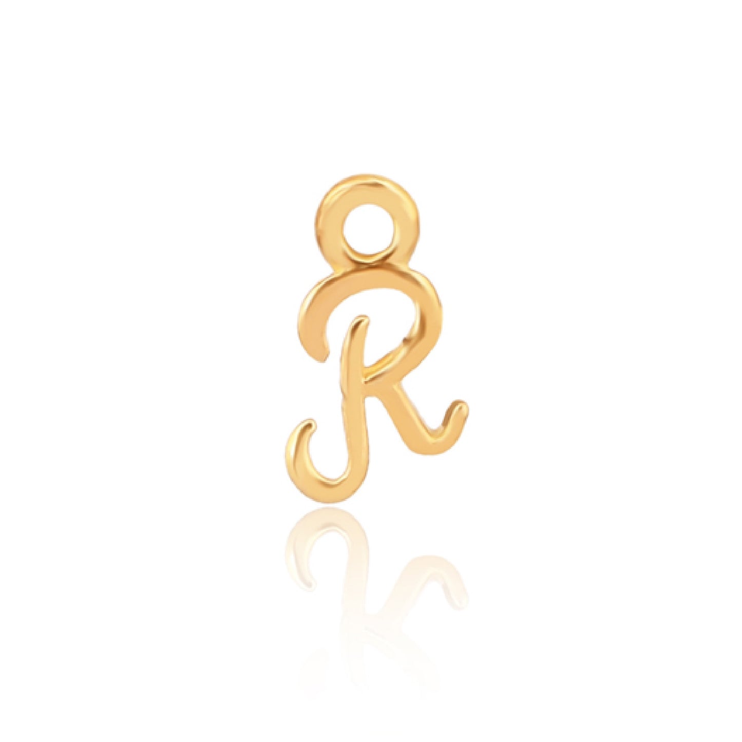 Initial Alphabet Charm, R, 14ct Gold Vermeil