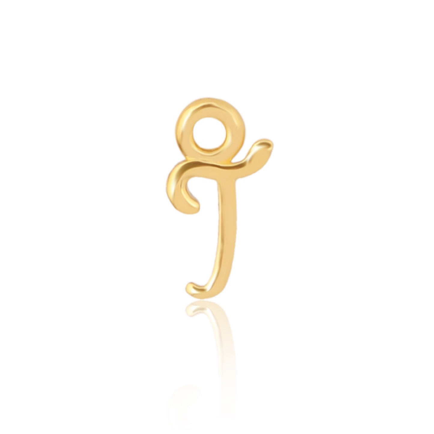 Initial Alphabet Charm, T, 14ct Gold Vermeil