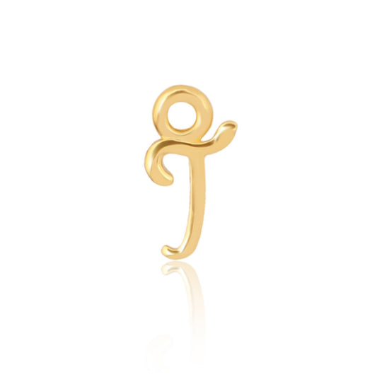 Initial Alphabet Charm, T, 14ct Gold Vermeil