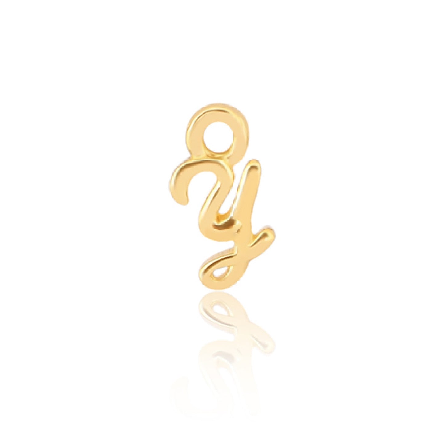 Initial Alphabet Charm, Y, 14ct Gold Vermeil