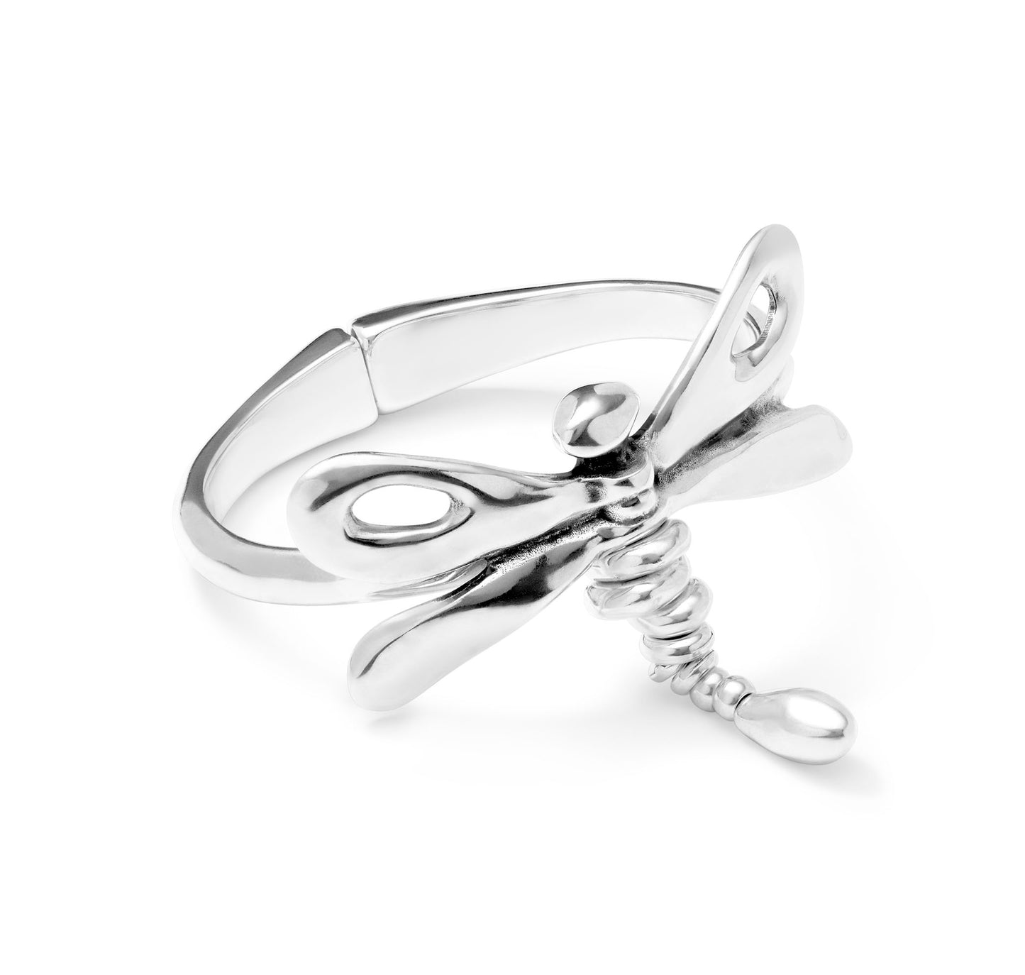 UNOde50 SER REBEL Rigid Bangle with Silver Dragonfly (SIZE M)