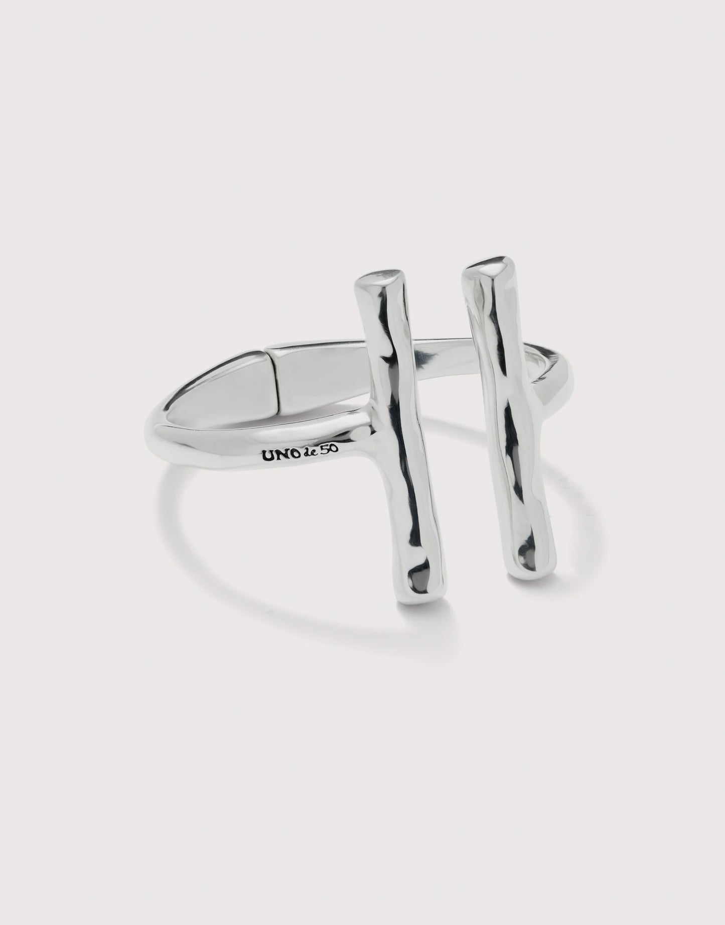 UNOde50 Bangle Bracelet with Two Long Tubes SILV
