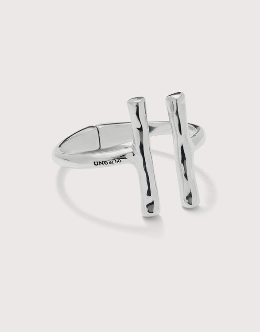 UNOde50 Bangle Bracelet with Two Long Tubes SILV